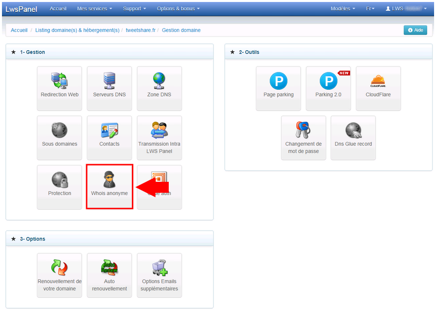 Whois anonyme