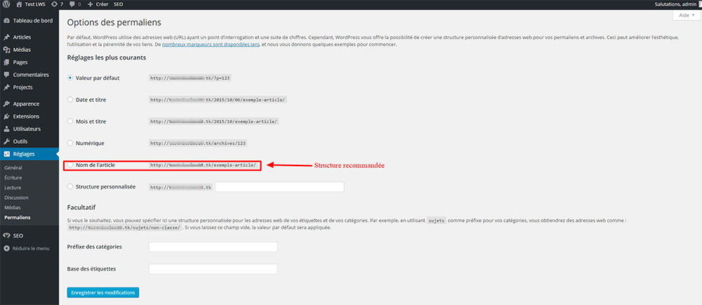 Permaliens-WordPress