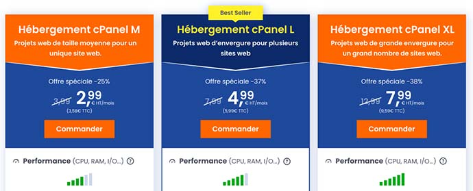 hébergement cpanel