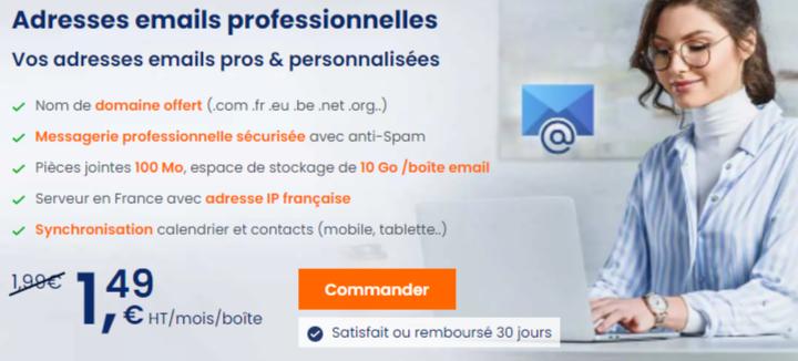 commander e-mail professionnel