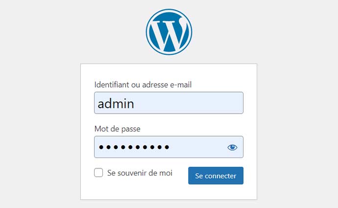 page de connexion
