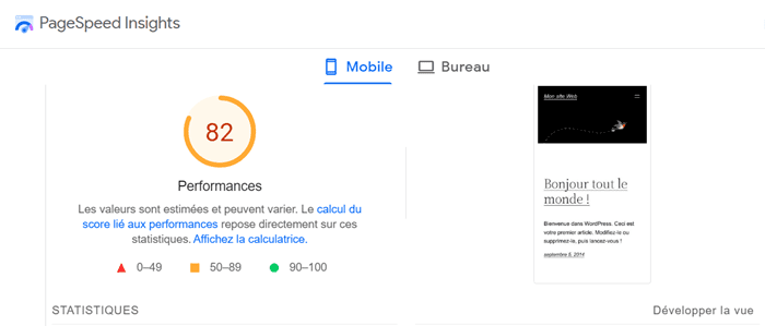 Score de performance