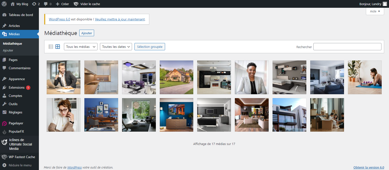medias WordPress