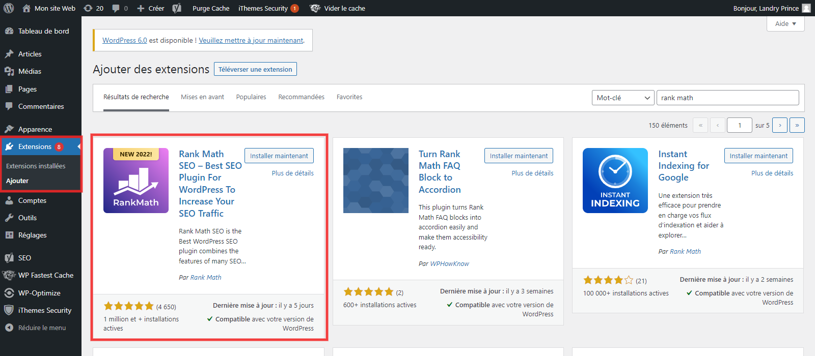 Rank math SEO