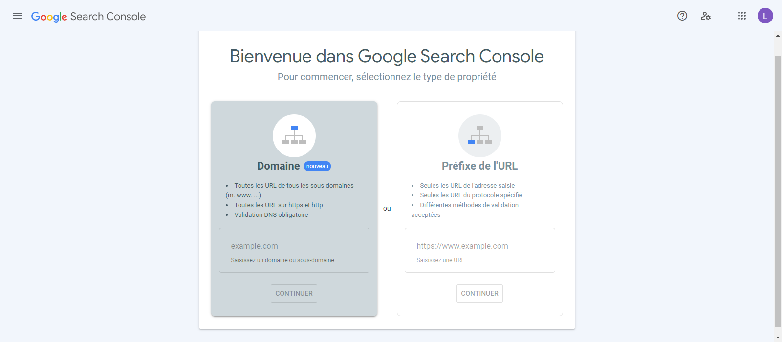 google search console