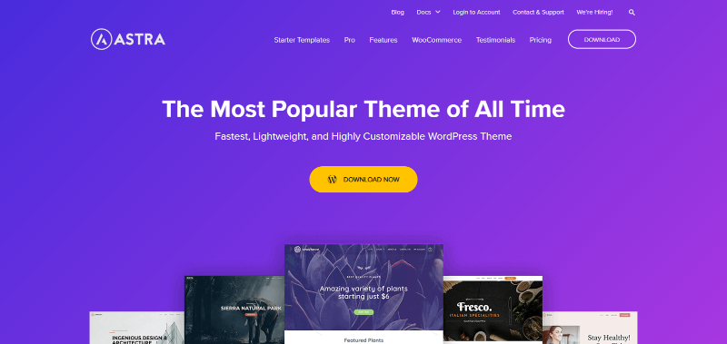 Thème WordPress rapide Astra
