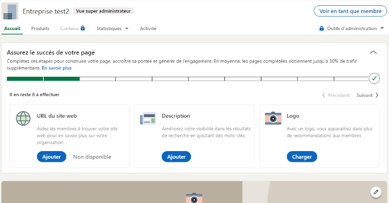 Accueil LinkedIn Analytics