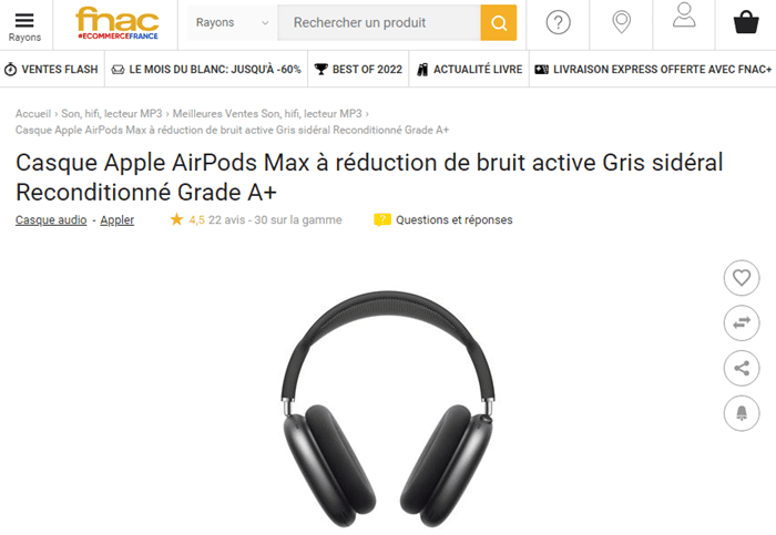 balise H1 pour la fiche produit
