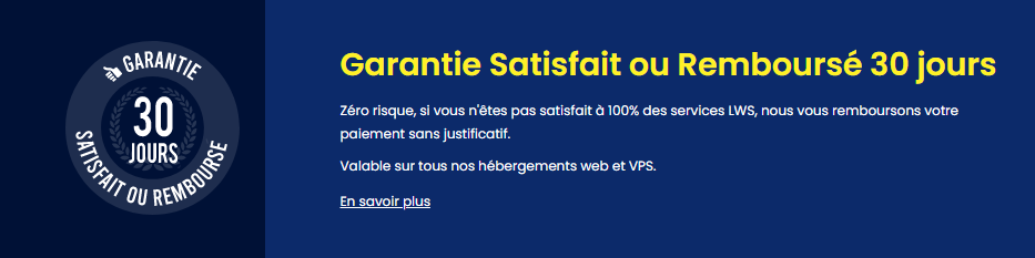 Hébergement web LWS avec une garantie satisfait ou remboursé Hébergement Magento garanti
