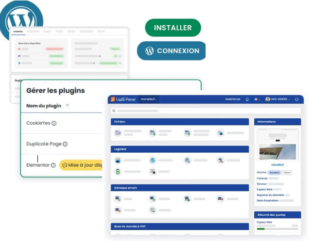 Panneaux de contrôle intuitifs pour gérer votre boutique facilement