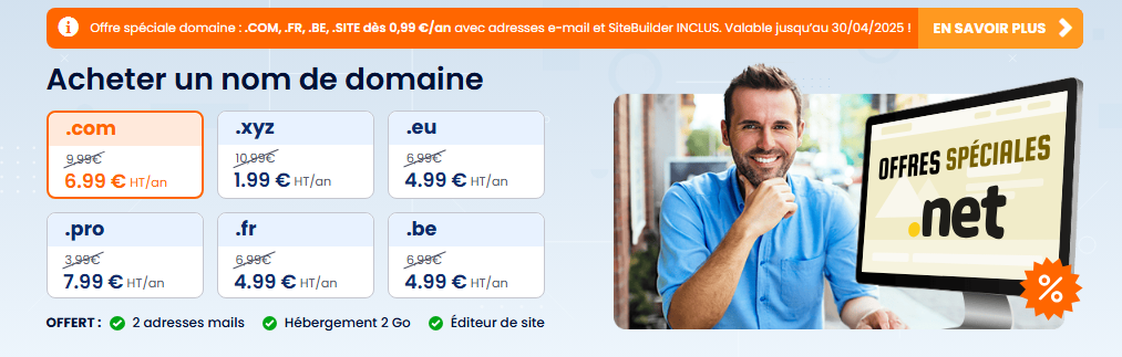 Noms de domaine à petit prix chez LWS