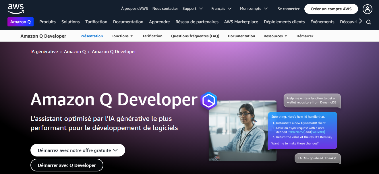 Amazon Q Developer un assistant de codage basé sur l'IA Amazon Q Developer - un assistant de codage basé sur l'IA