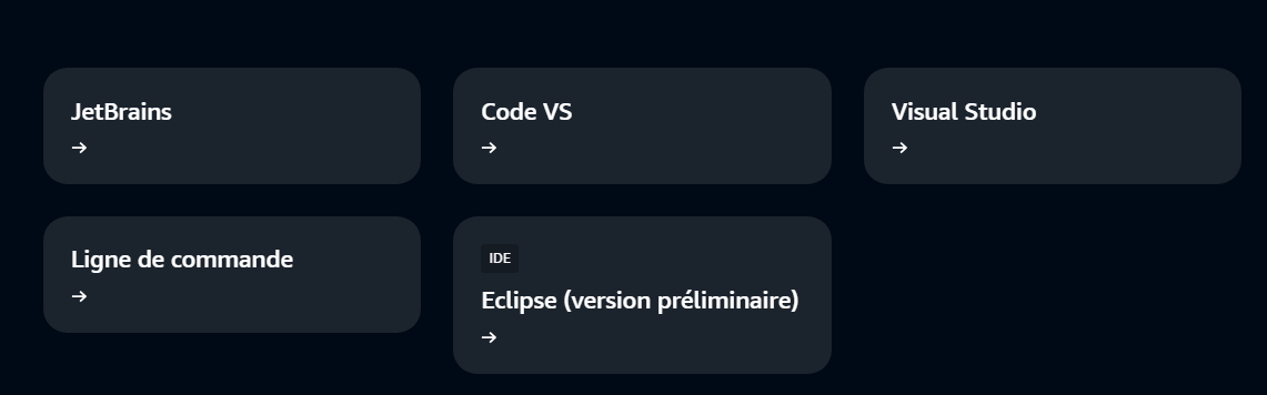 Utilisez Amazon Q Developer avec votre IDE préférée Utilisez Amazon Q Developer avec votre IDE préférée
