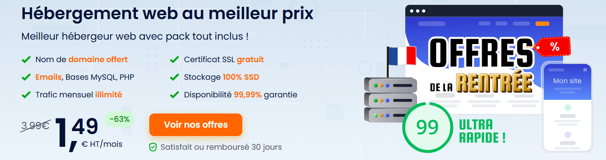 SiteBuilder Pro et LWS AI WP Studio sont inclus gratuitement dans nos formules d’hébergement web chez LWS