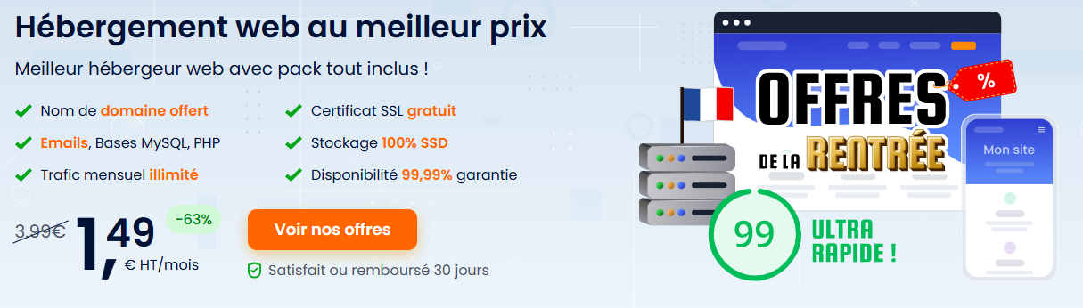Balisage HTML – démarrez avec notre hébergement web polyvalent