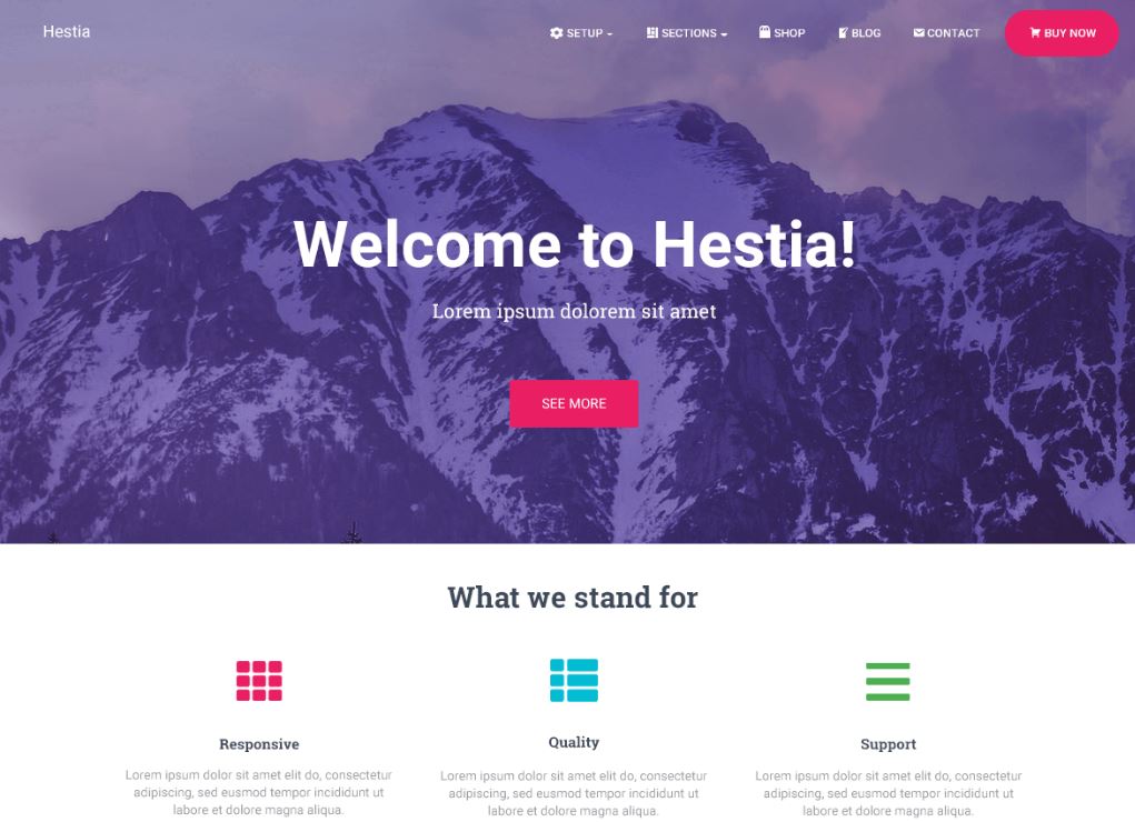 Le thème WordPress Hestia Le thème WordPress Hestia