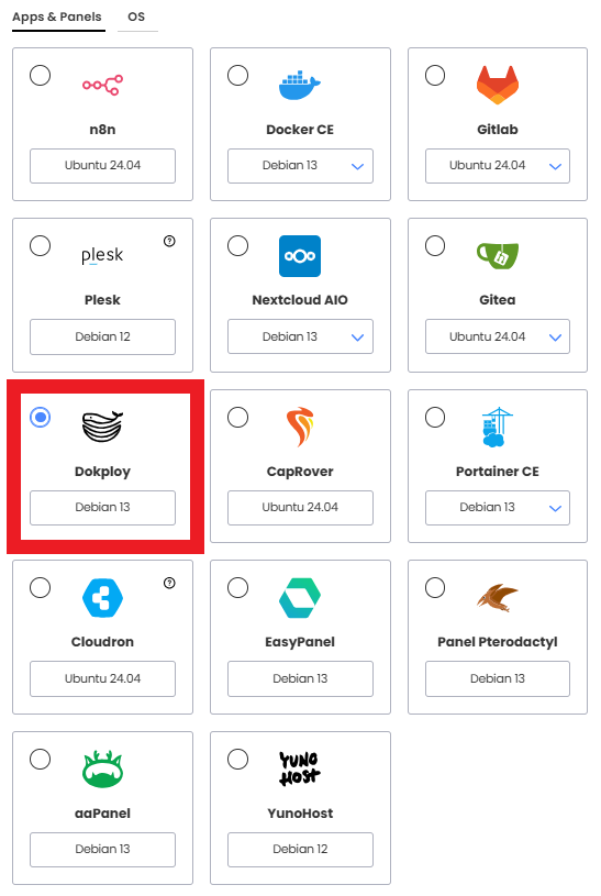 Le template Dokploy désormais disponible sur nos serveur KVM chez LWS